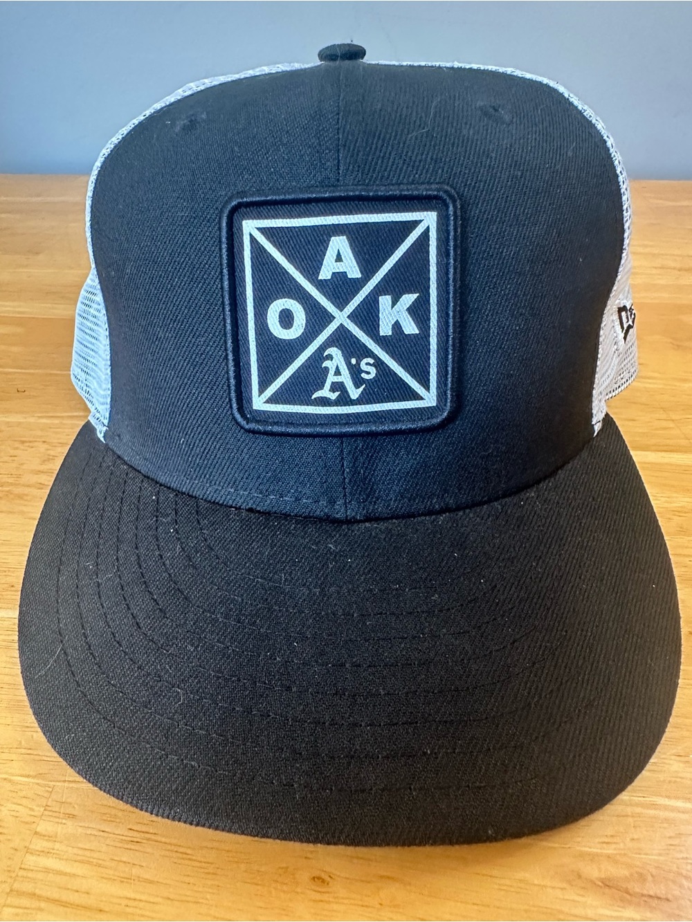 Oakland A's Mesh Back Trucker Hat - Black